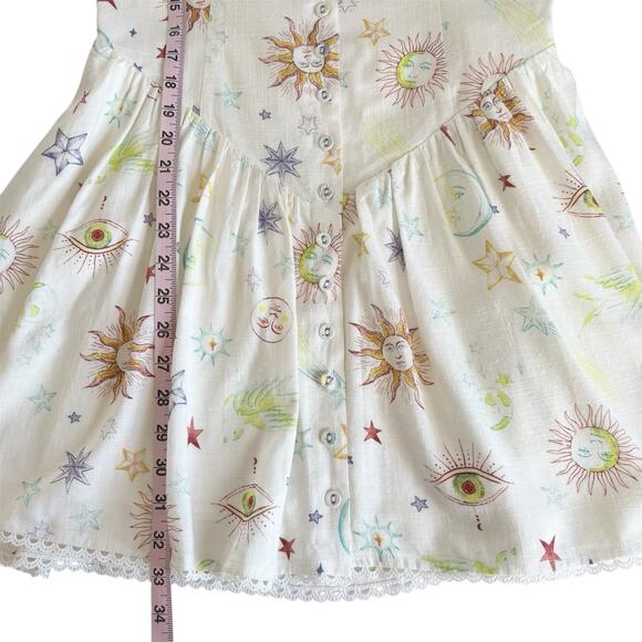 We’re All Pretty Girls In My Orbit Galaxy Print Mini Dress Women’s Size Large - Picture 7 of 12